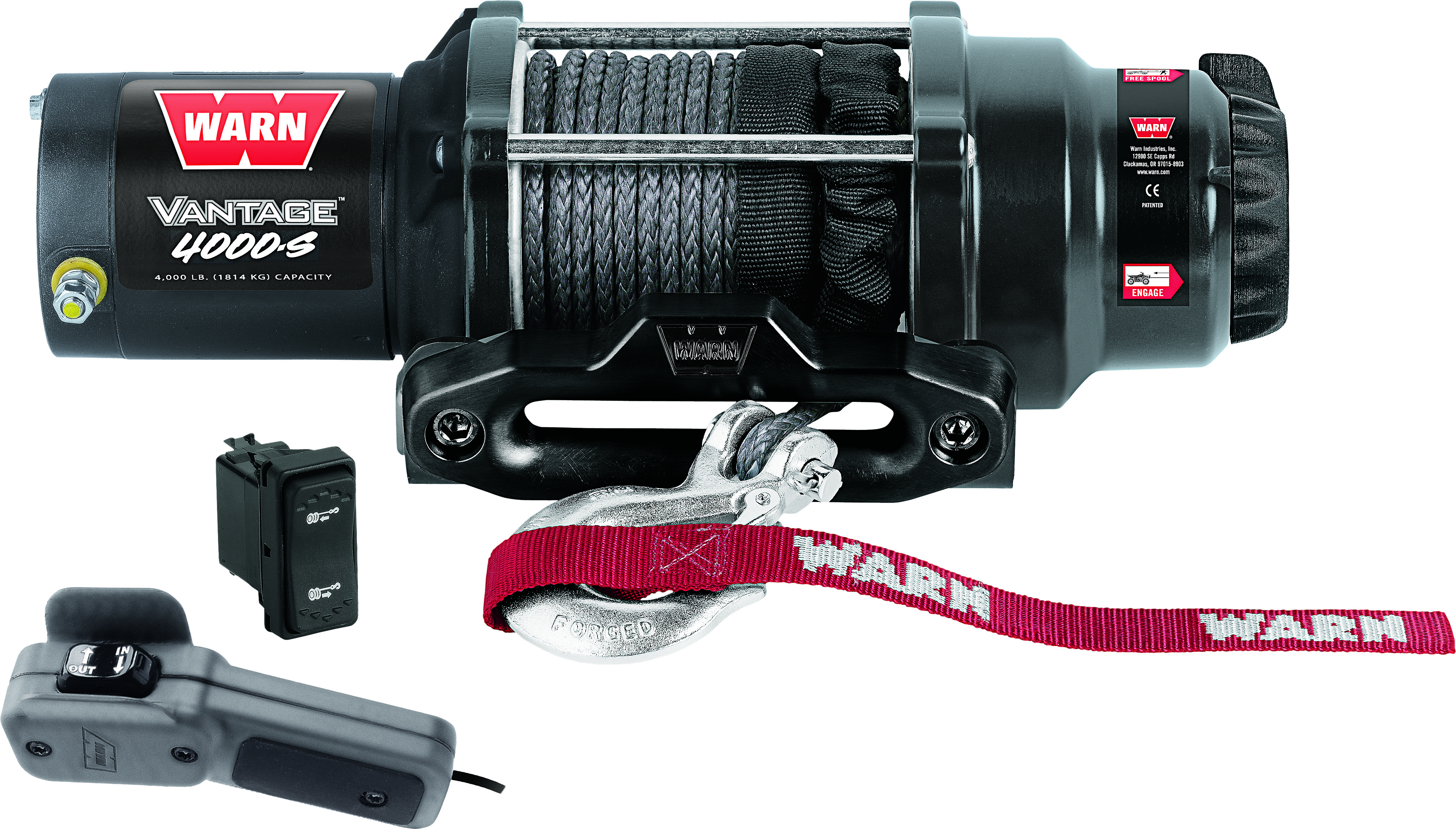 Vantage 4000-S Winch W/Synthetic Rope